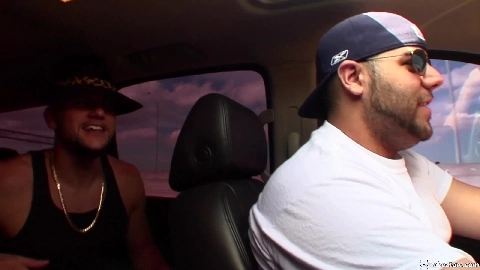 Girl gives a guy a blowjob in the car before they get home and fuck - Babe Stare