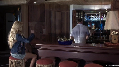 Threesome at the bar: Fresh faces enjoy some anal, fingering, and some ass to mouth - Babe Stare