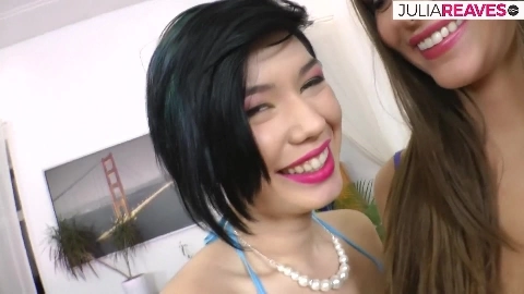 Horny girls get a hard fuck to a cumshot after sucking a monster cock - Watch me DEEPTHROAT