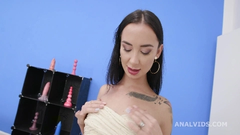 Freya Dee Vs 2 BBC with Anal Fisting, Balls Deep Anal, DAP, Gapes, Creampie and Cum Swallow GIO1614