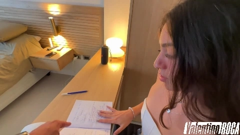 Hard Anal Sex with the Horny Latina in my Class - Valentino Roca