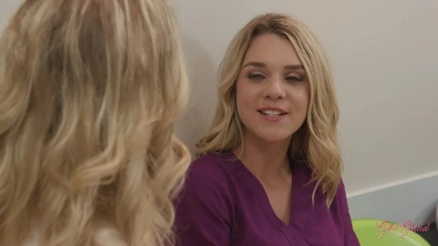 Big tit milf doctor Julia Ann fucks her new nurse with big naturals Gabi Carter