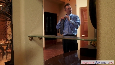 August Ames fucking in the couch with her brown eyes