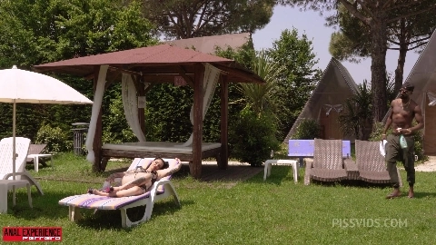 (WET) Alicia's Italian holidays, first gang bang treatment and Pee, DP, rough ATM, Swallow - Alicia Dark