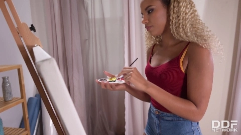 Dark skinned Dutch babe Romy Indy nailed in doggy style and reverse cowgirl GP1380 in 4K