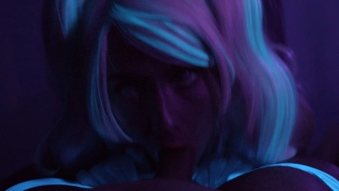 Black Light Close Up Blowjob - Scarlet Chase