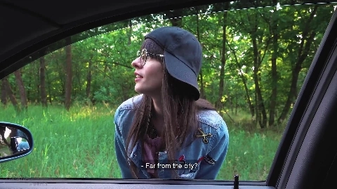 Public Outdoor Sex,at the Road.i Cum on her Panty - Natalie Flowers