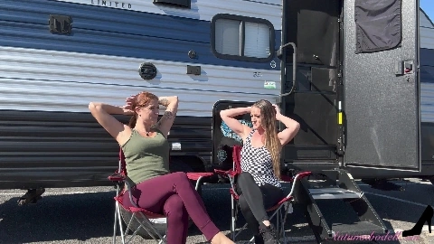 Shae Kay And Autumn Bodell Outside Armpit Worship. Shae Kink Aka Shae Kay, Autumn Bodell - Pungent Pits at the RV Park