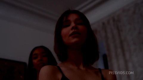 Fucked two skinny teen babes in pajamas ! Hot Group + strapon show