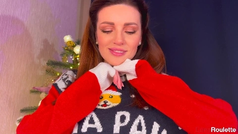 A Christmas Gift. Super Blowjob And Cum Swallowing - Luna Roulette