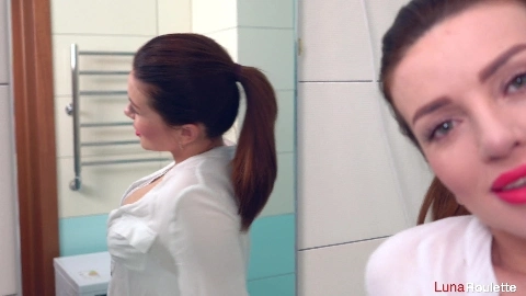 Wife Broke Pantyhose And Had Sex In The Bathroom ⁄ Luna Roulette - Luna Roulette