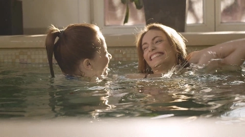 Lottie Magne Clara Mia Poolside orgasms