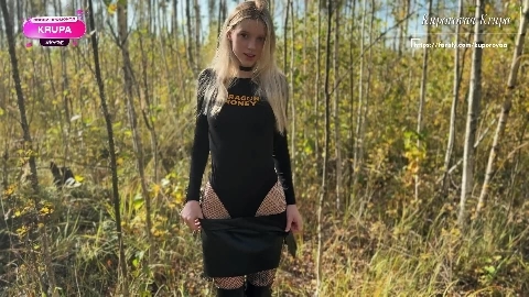 I Fucked a Slutty Blonde Hard in the Forest and came in her Mouth - Kuporovaa Krupa