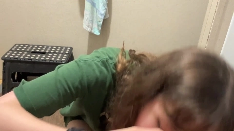 POV teen deepthroats slurps cum and gets huge facial - Pixie Eve