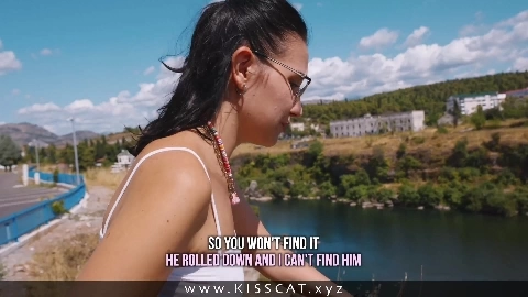 Russian Student Asked Public Agent to Find Phone and Riding on His Dick - Kiss Cat