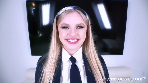 AmateurAllure - Kylie Shay - Amateur Allure Welcomes A Petite Student Swallows Her First Load Of Cum