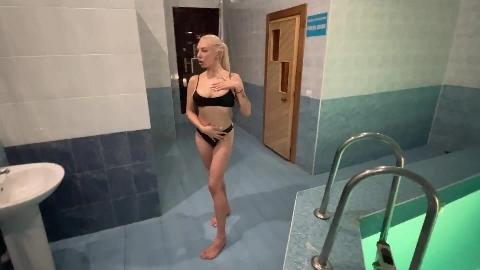 Having fun in the sauna - Alexa Bunny