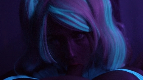 Black Light Close Up Blowjob 2 - Scarlet Chase