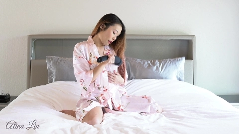 Asian Babe Alina Gets Off W Wand Toy - Layndare