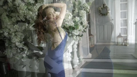 Rose in Blue Dress