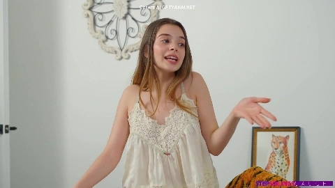 Teen Stepsis Molly Tempts StepBro With Head For Pet Deal Hard Ride Creampie