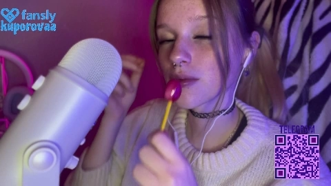 SFW! ASMR Licking Chupa-chups - Kuporovaa Krupa