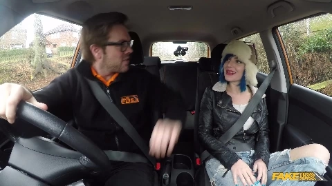 Fake Driving School - Anal Sex For Blue Haired Learner