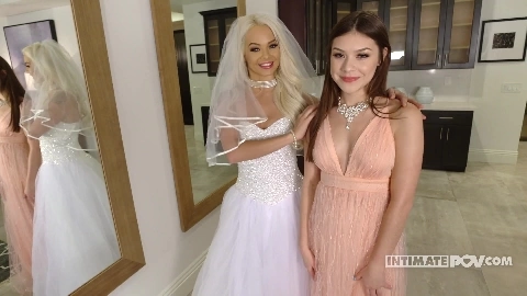 Elsa Jean And Winter Jade Naughty Wedding - Intimate POV