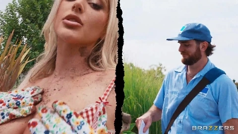 Busty Blonde Housewife Fucks The Neighborhood Postman Sud While Her Husband Is Away From Home