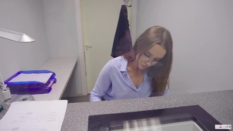 Cashier Fucked The Customer Right In The Bank - Kristina Sweet