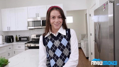 Sexy Little Brunette Cutie: She Sucked It Dry!