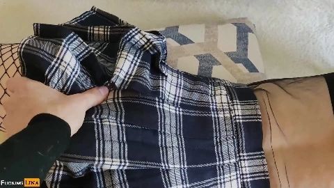 Fucked cute Egirl and cum on her face and tits - Fucking Lina