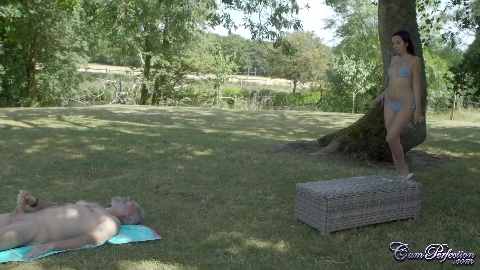Summer Fox Sunbathing Peeper - CumPerfection