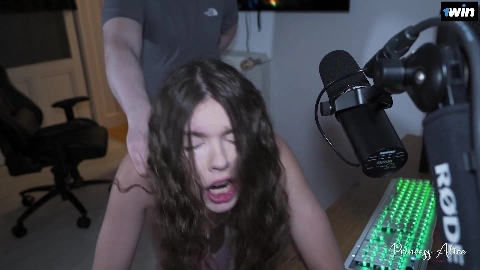 Princess Alice - PH - STREAMER LUCK - Petite Babe Gets Fucked During Game