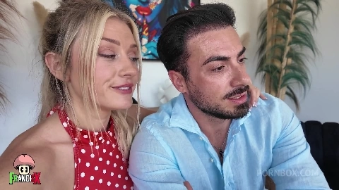 Two blonde strawberry twins play with their feet on Francis X's cock – Footjob, Foot worship and Cum on feet