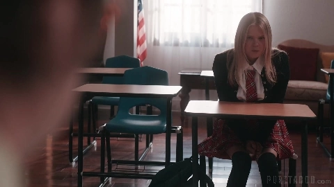 Sexy Blonde Cutie: Horny School Girl