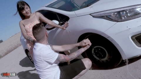 Broken Down on the Road Fucks Michy Perez a Delicious Little South American Girl - MMM100