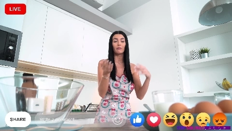 Sexy Hot Cute Brunette Babe Giving Stepbrother My Muffins Massive Cumshort on Big Tities creamy (Simon Kitty)