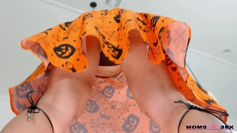 Sexy Hot MYLF Thicker Curvier Stepmom Seductions Her Son Pull your Dick Out of the pumpkin Massive Cumshort on Big Tities (Whitney oc)