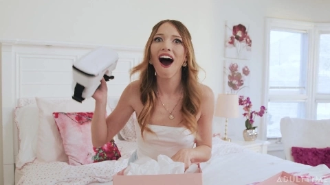 Daddy gives his teen daughter a VR headset for her birthday