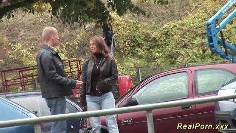 real porn slutty german wife picked up for wild sex in