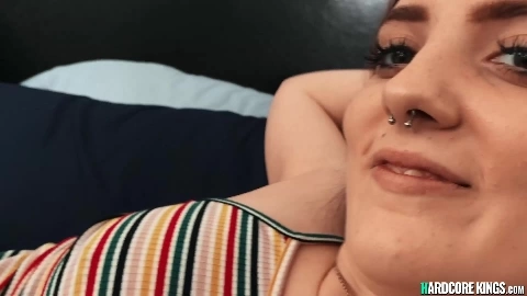 Pierced amateur gf POV fucking