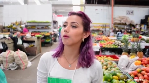 Big titted Colombian hottie Veronica Orozco in oily pickup and fuck