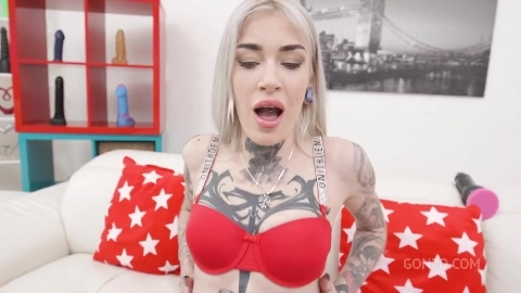 Tattooed Slut Sasha Anime Guzzles Warm Piss During Rough Sex DAPTP Interracial Orgy SZ2864 (PEE)