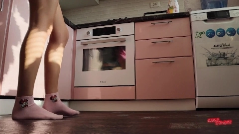A neighbor fucked a married chick right in the kitchen - Nicole and Alex