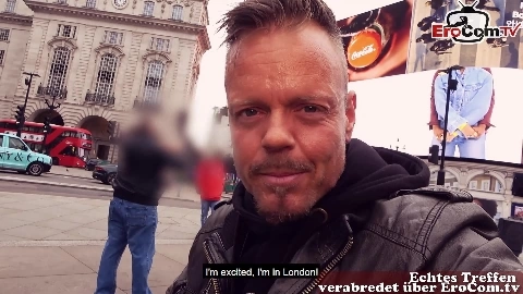 German tourist pick up british blond milf with big tits