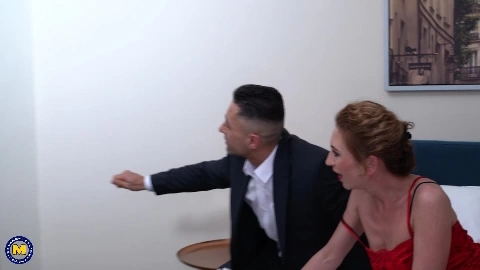 Two naughty housewives share one lucky guy in an anal affair in the bedroom