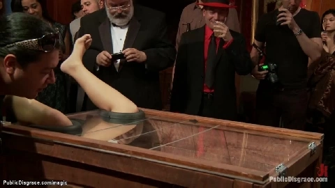 Hot slave rough fucked in public