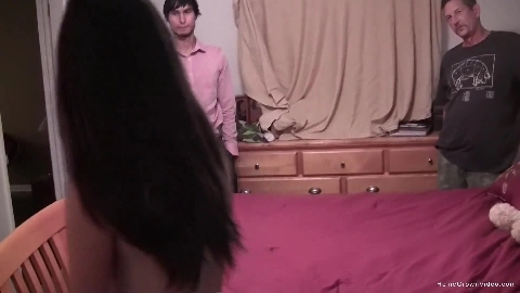 Greedy girl Anaclaire gets fucked by two cocks - Ana Slade