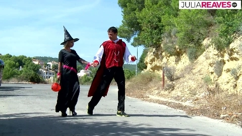 Tattooed babe sucks two huge cocks then ride them to cumshot - Julia Reaves